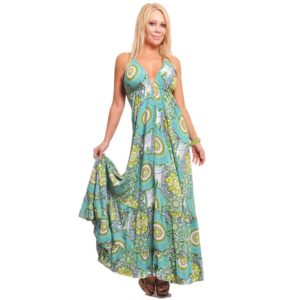 Vestido Largo y Amplio con Holanes