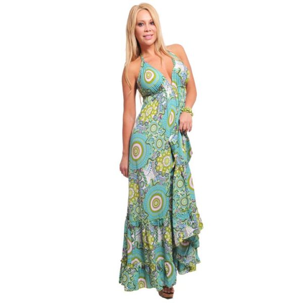 Vestido Largo con Holanes Vidissima