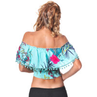 Blusa Crop Top con Holanes Vidissima