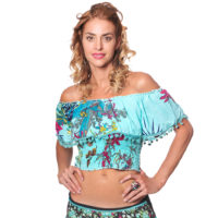Blusa Crop Top con Holanes Vidissima