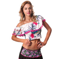 Blusa Crop Top con Holanes Vidissima
