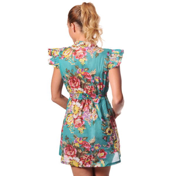 Vestido Corto de Manga Drapeada Vidissima
