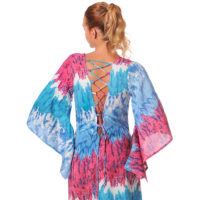 Vestido Largo con Mangas de Kimono y Espalda Descubierta Vidissima