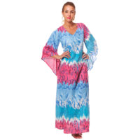 Vestido Largo con Mangas de Kimono y Espalda Descubierta Vidissima