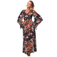 Vestido Largo con Mangas de Kimono y Espalda Descubierta Vidissima