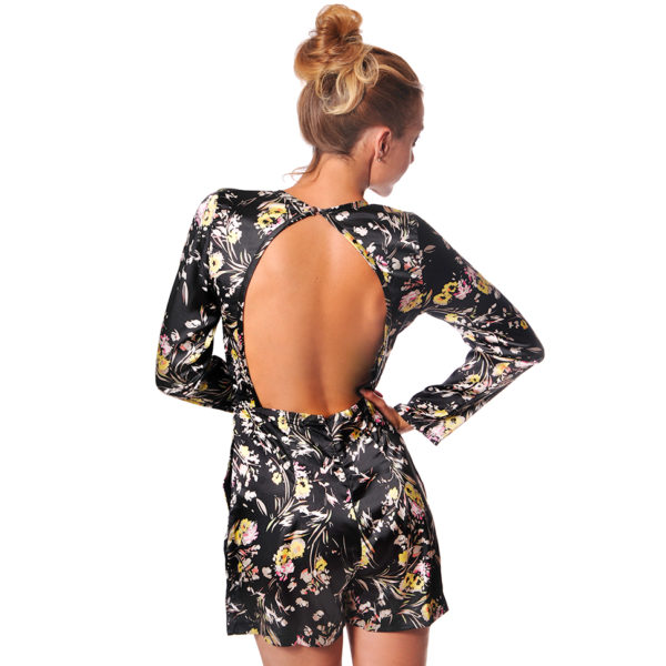 Romper Top/Short Manga Larga de Satín Vidissima