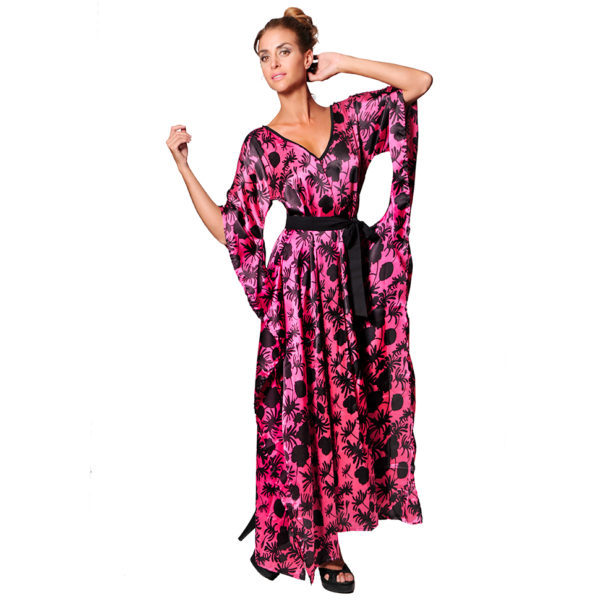 Vestido Largo Kaftan de Satín Vidissima
