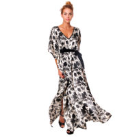 Vestido Largo Kaftan de Satín Vidissima
