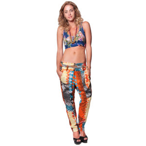 Pantalón con Tiro Bajo de Poliester