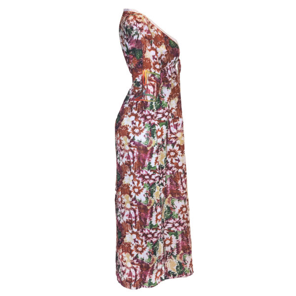 Vestido Largo de Algodon con Escote de Encaje - Imagen 3