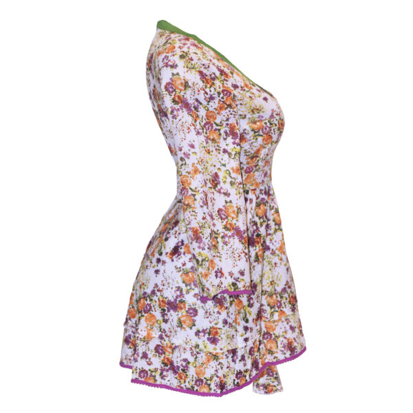 Vestido Corto Abierto de Manga Larga - Imagen 4