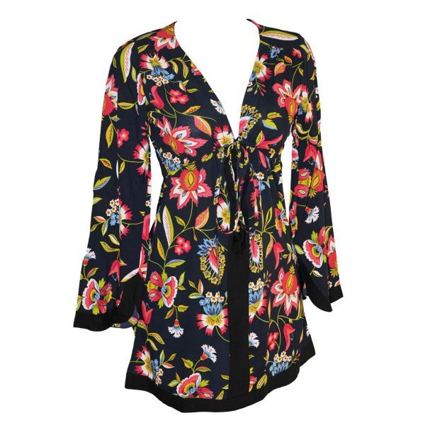 Vestido Corto de Manga Larga - Imagen 4