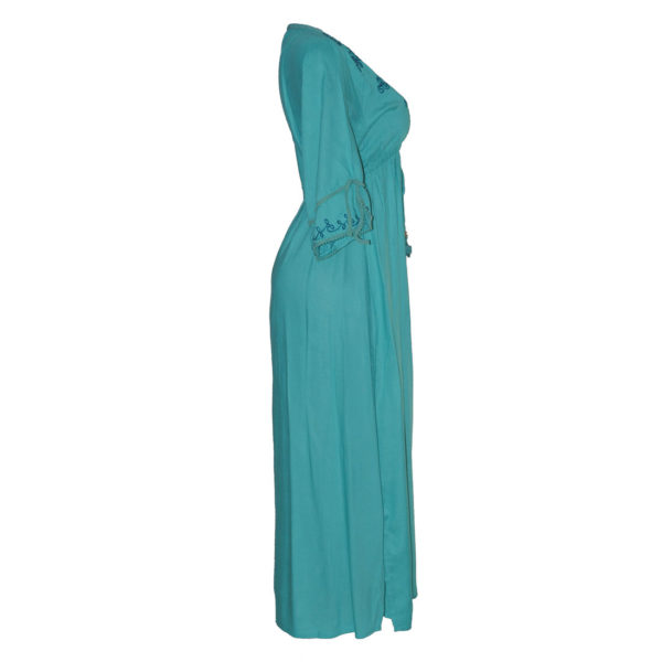 Vestido Largo Manga Larga con Bordado - Imagen 4