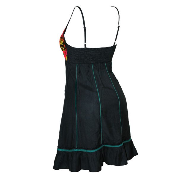 Vestido Corto con Bordado y Holanes - Imagen 3