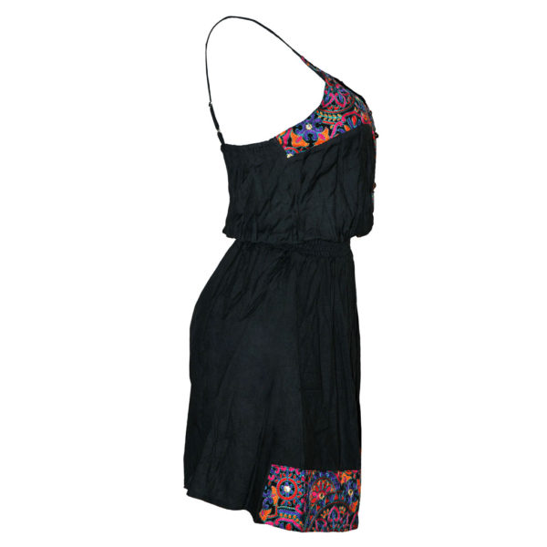 Vestido Corto con Bordado y Cintura Elástica - Imagen 2