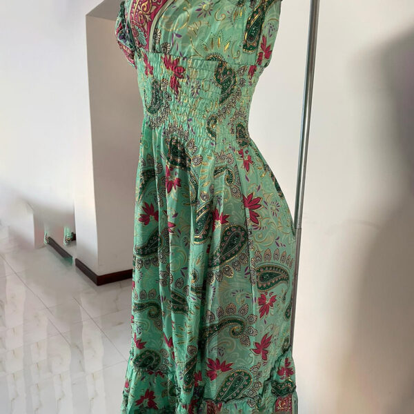 Vestido Acanalado Manga Corta - Imagen 8
