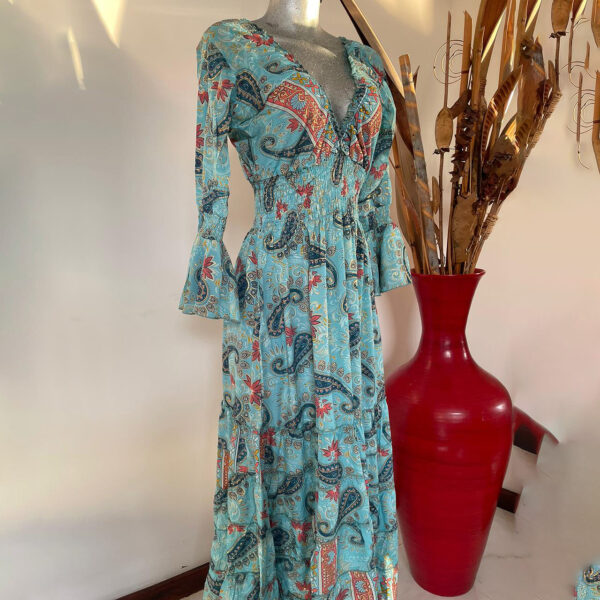 Vestido Acanalado Manga Larga - Imagen 3