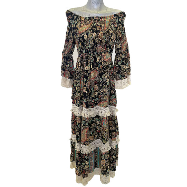 Vestido Acanalado con Flecos 2 01
