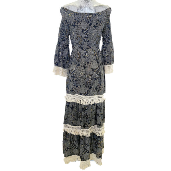 Vestido Acanalado con Flecos - Imagen 11