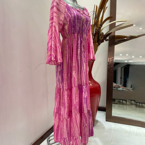 Vestido de Cuello Arresortado sin Adornos - Imagen 6
