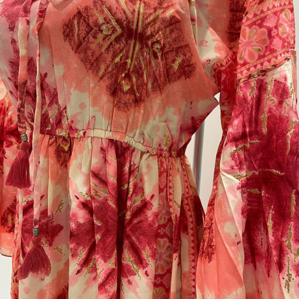 Vestido de Cuello Arresortado sin Adornos - Imagen 10