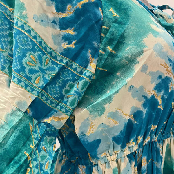 Vestido de Cuello Arresortado sin Adornos - Imagen 13
